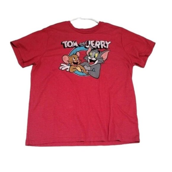 Tom and Jerry Classic Red Men's Vintage T-Shirt size 3XLarge - Picture 1 of 3